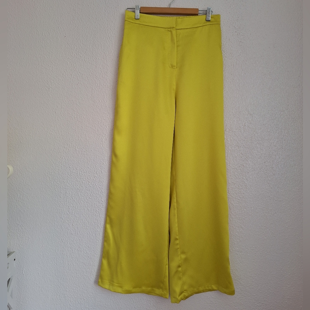 NWT MICAS Elegant Yellow Wide-Leg Pants